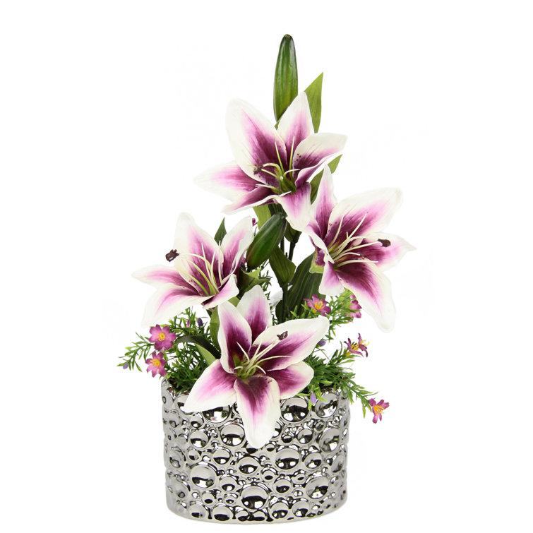 Die Saisontruhe Arrangement Lilien im Topf Wayfair.de